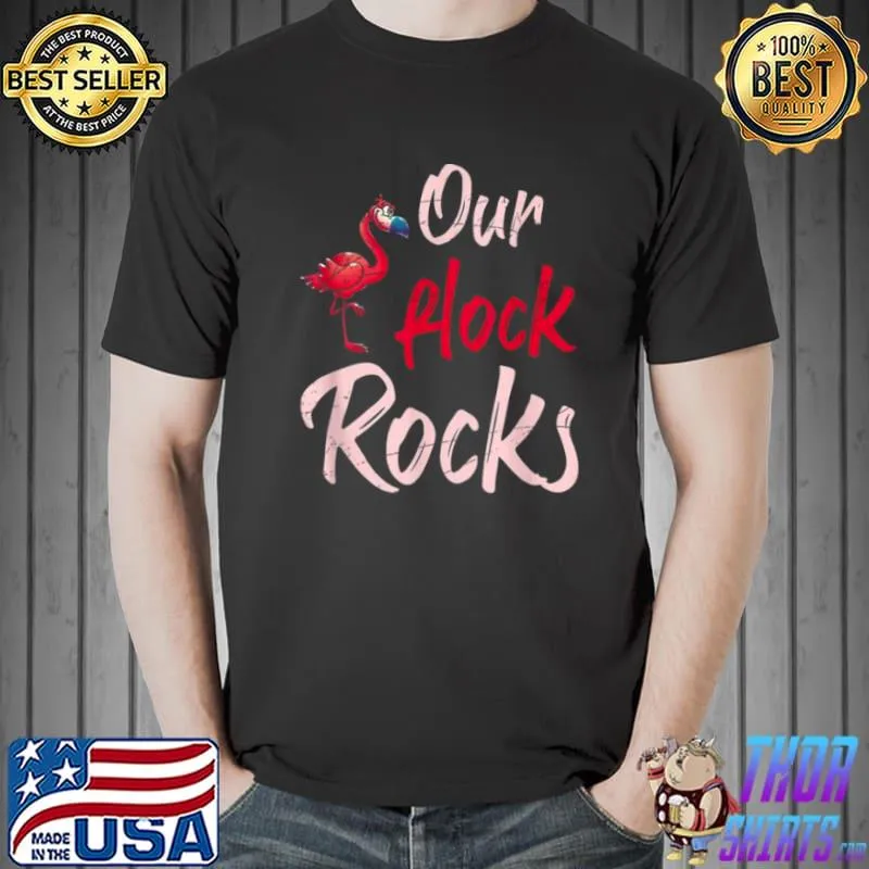 Funny Our Flock Rocks Zoo Keeper Geschenk Flamingo Shirt