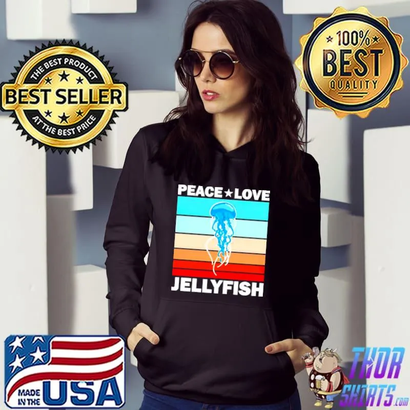Funny Peace Love Jellyfish Vintage shirt