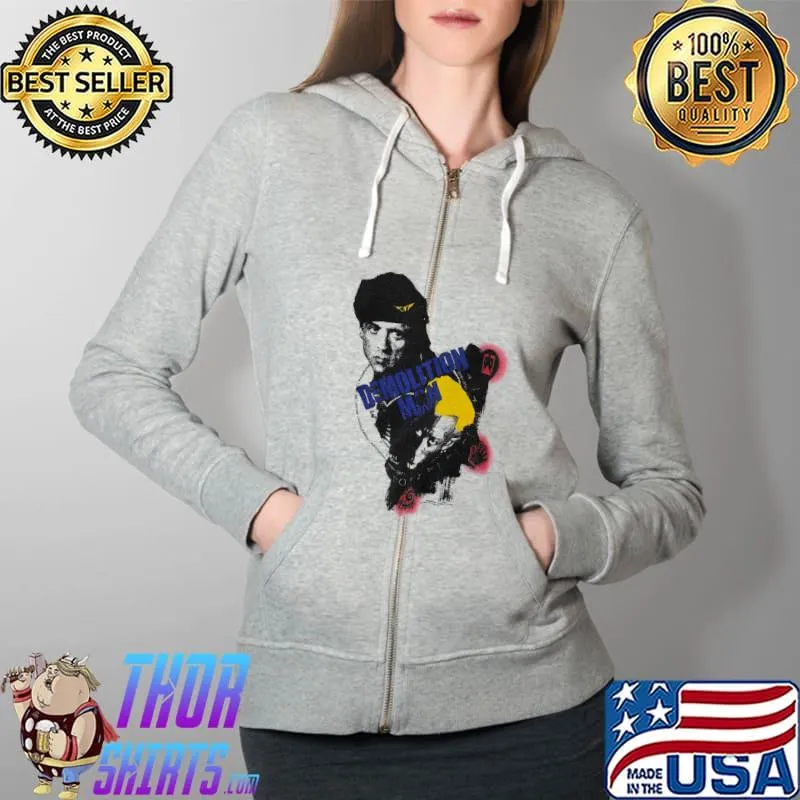 Funny Pin On Vintage Demolition Man Shirt Full Zip Hooded