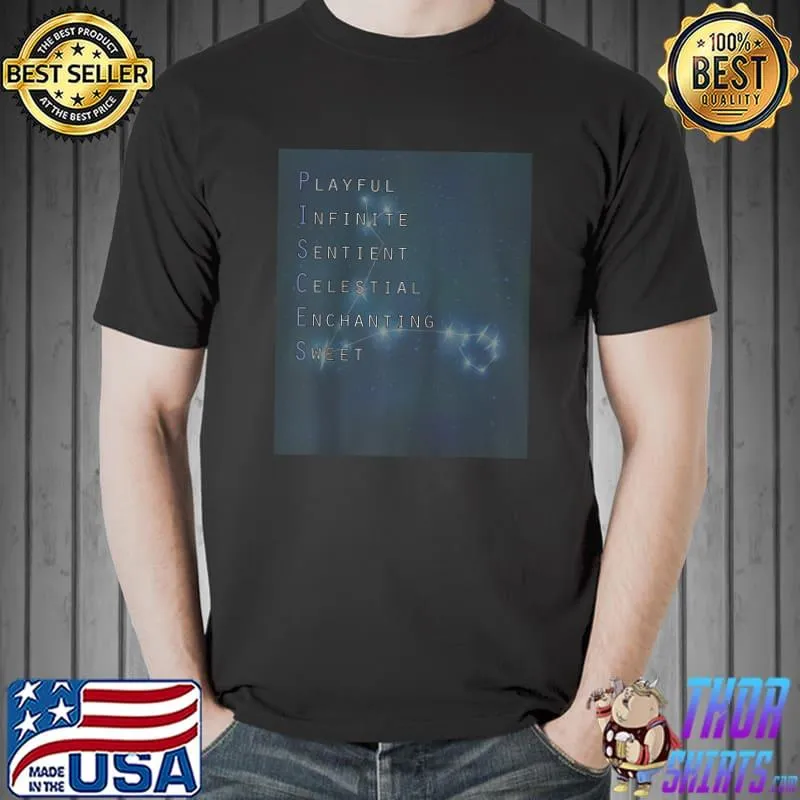 Funny pISCES THE FISHES HOROSCOPE SIGN STAR CONSTELLATION T-s Unisex