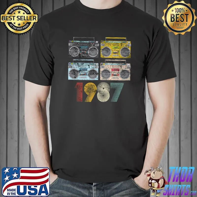 Funny retro vintage best of 1987 Sterio T-Shirt Unisex