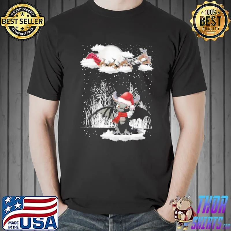 Funny Santa Claus Is Coming To Town Dragon Toothles Shirt Unisex