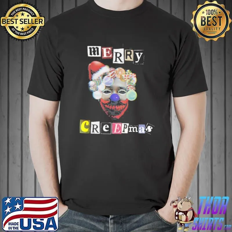 Funny Scarry Santa Clown Merry Creepmas Unisex T-Shirt