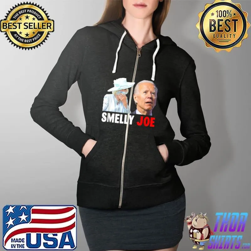 Funny smelly Joe Biden Camilla Funny Fart Men Women T-Shirt Full Zip Hooded