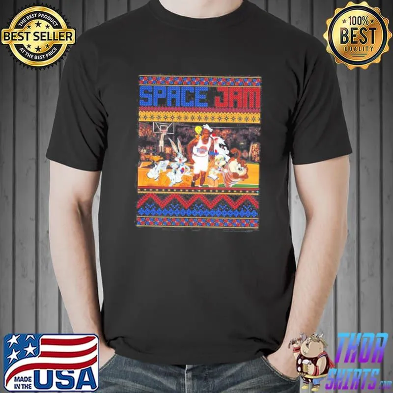 Funny Space Jam Game Ugly Christmas Sweat Unisex