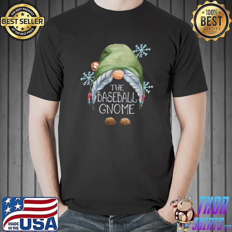 Funny The Baseball Gnome Family Matching Christmas Pajama T-Shirt Unisex