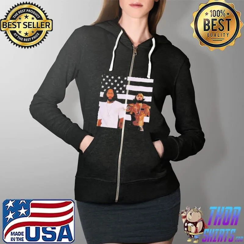 Funny Top The American Flag On Rap Album Covers Throughout History Shirt Full Zip Hooded