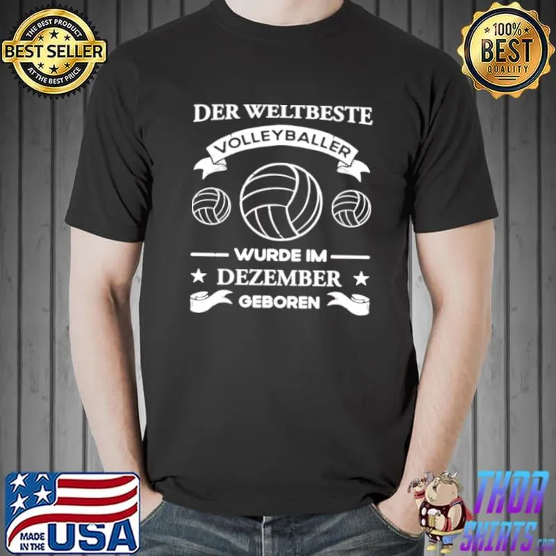 Funny Volleyball Kleidung Geburtstag Dezember Party Volleyballer Langarmshirt Shirt Unisex