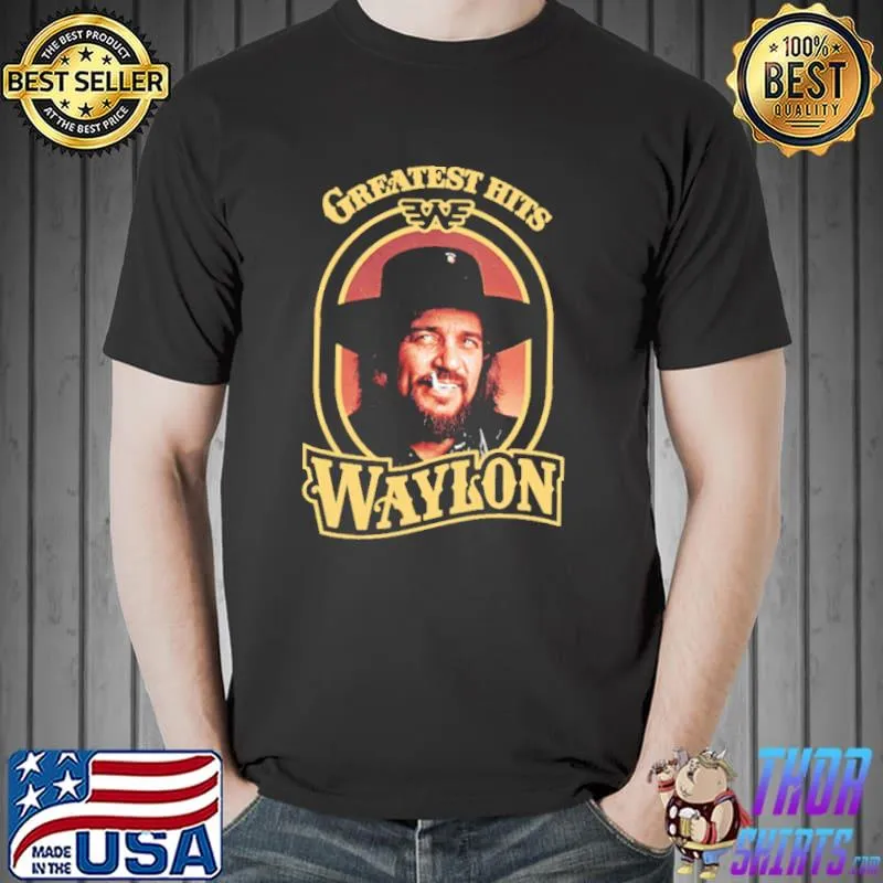 Funny Waylon Jennings Greatest Hits Vinyl LP Shirt Unisex
