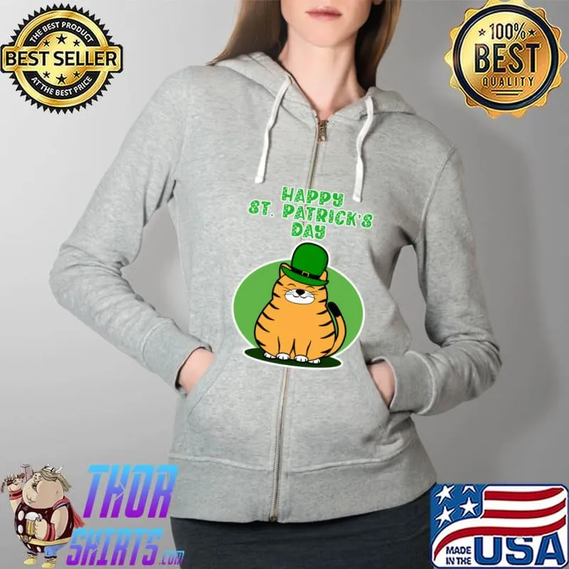 Happy Saint Patricks Day - Cat St Patrick day T-s Full Zip Hooded