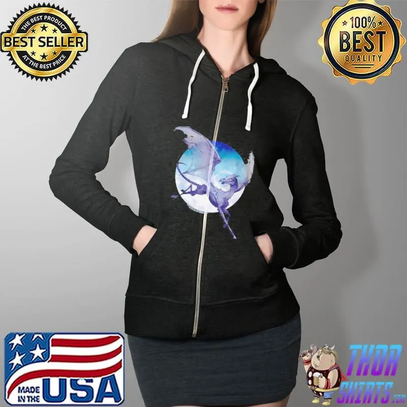Harry Potter Thestral and Moon Shirt Full Zip Hooded