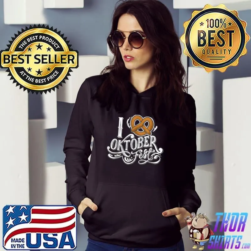 I Heart Oktoberfest Vintage Bavarian Festival and Beer Drink T-Shirt