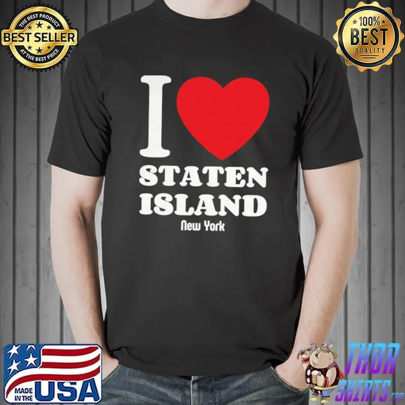 I Love Staten Island New-York Lover Retro Distressed Style T-Shirt Unisex