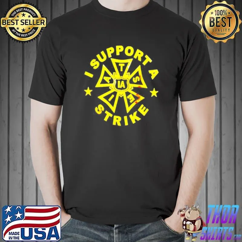 Iatse gold version I support a strike shirtIatse gold version I support a strike s Unisex