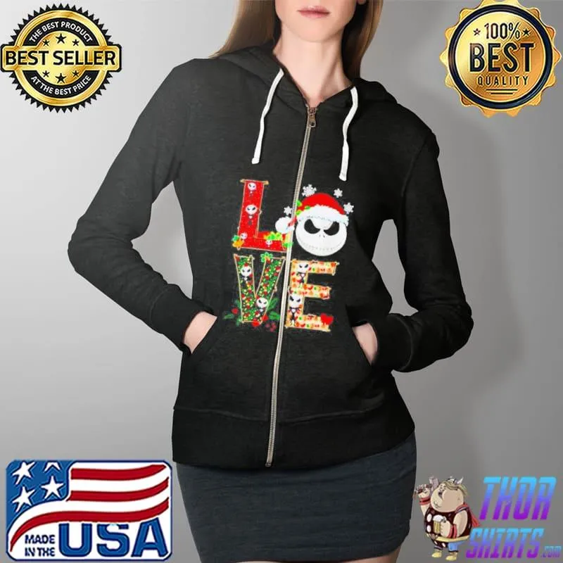 JACK SKELLINGTON SANTA LOVE SHIRT Full Zip Hooded