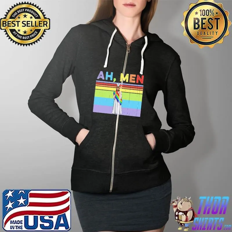 Jesus Ah Men Vintage Shirt Full Zip Hooded