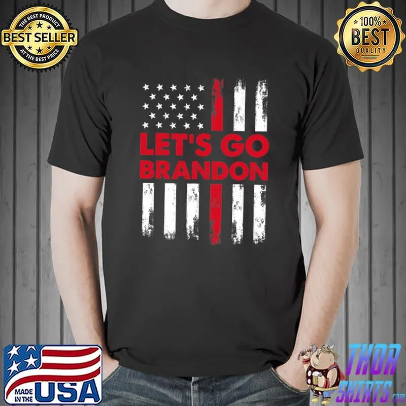 Let's Go Brandon Chant Conservative US Flag T-s Unisex