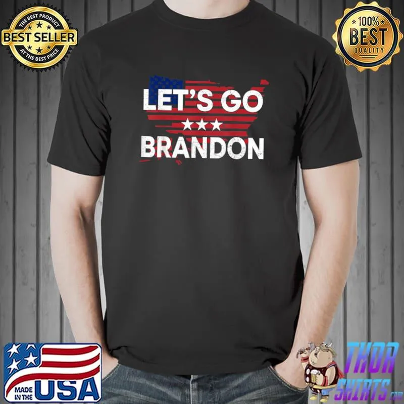 Let's Go Branson Brandon Conservative Anti Liberal US Flag T-Shirt Unisex