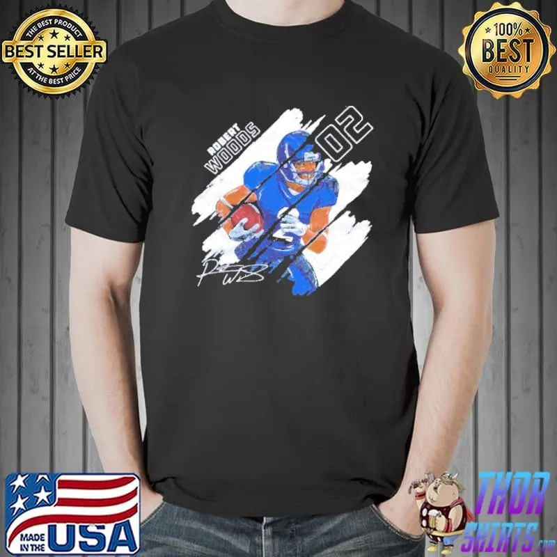 Los Angeles Rams 02 Robert Woods Stripes signature s Unisex