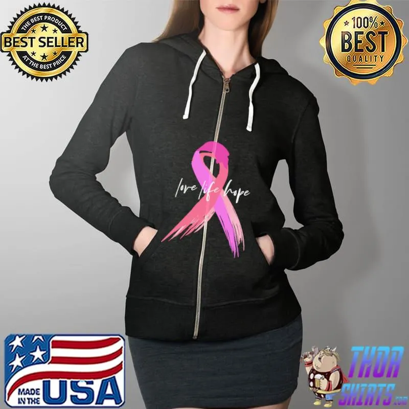 Love Life Hop Awareness Shirt Full Zip Hooded