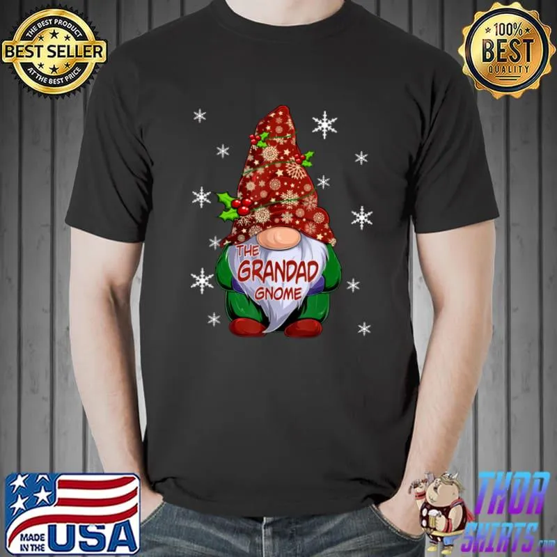 Matching Family Funny The Grandad Gnome Christmas PJ Group T Shirt Unisex