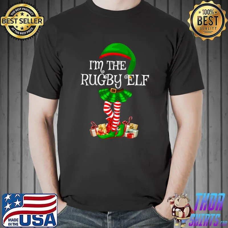 Matching Family Group I'm The Rugby Elf Christmas T-Shirt Unisex