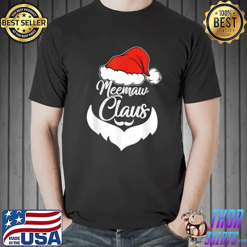 Meemaw Claus Christmas Pajamas Santa Costume T-Shirt