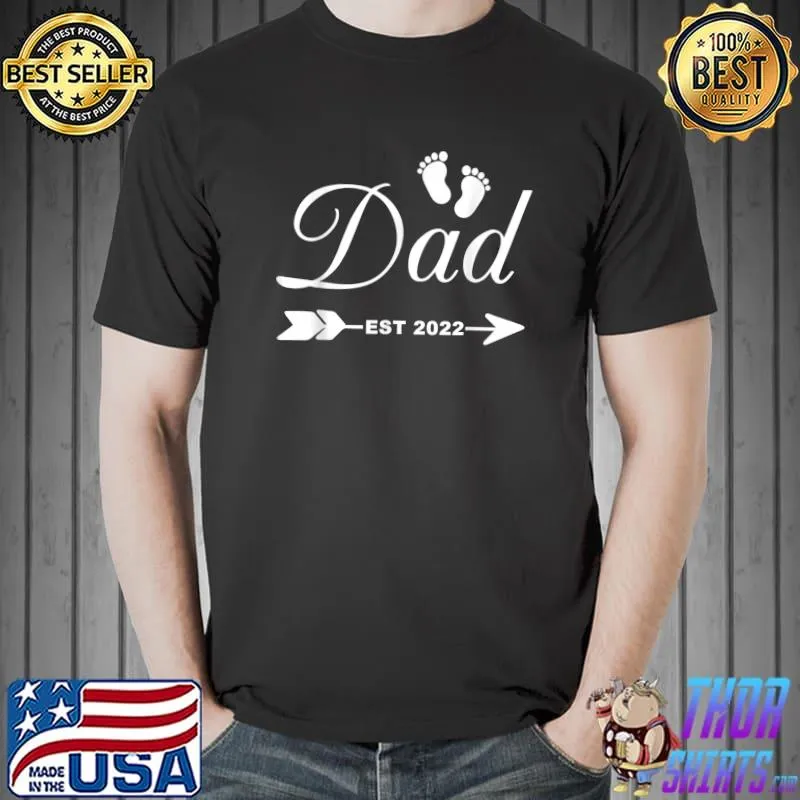Mens DAD Est 2022 New daddy, New Parent T-Shirt Unisex