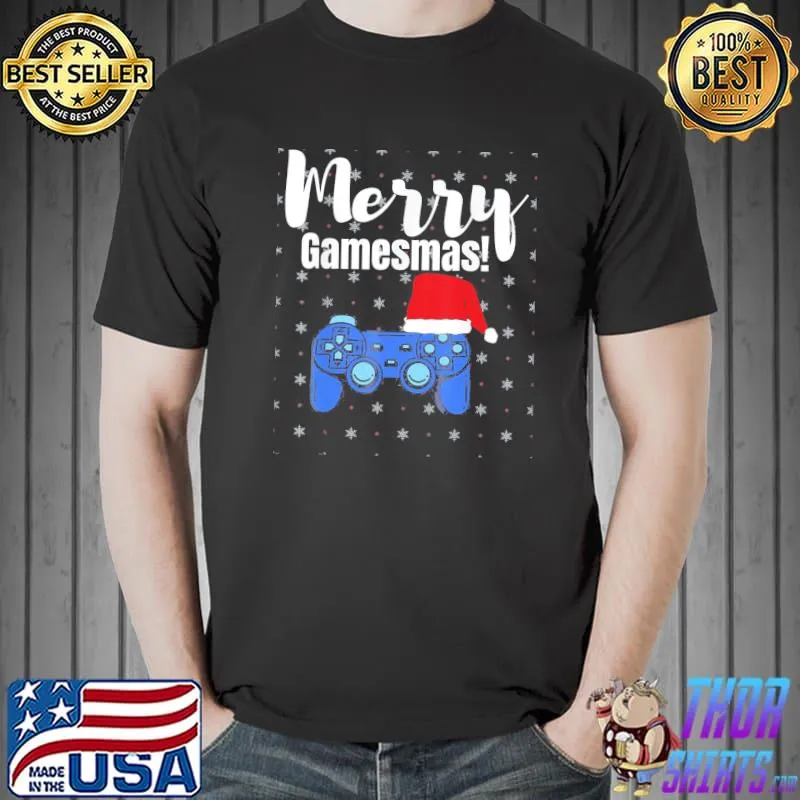 Merry Gamesmas Christmas Video Game Gamer Gaming Shirt Unisex