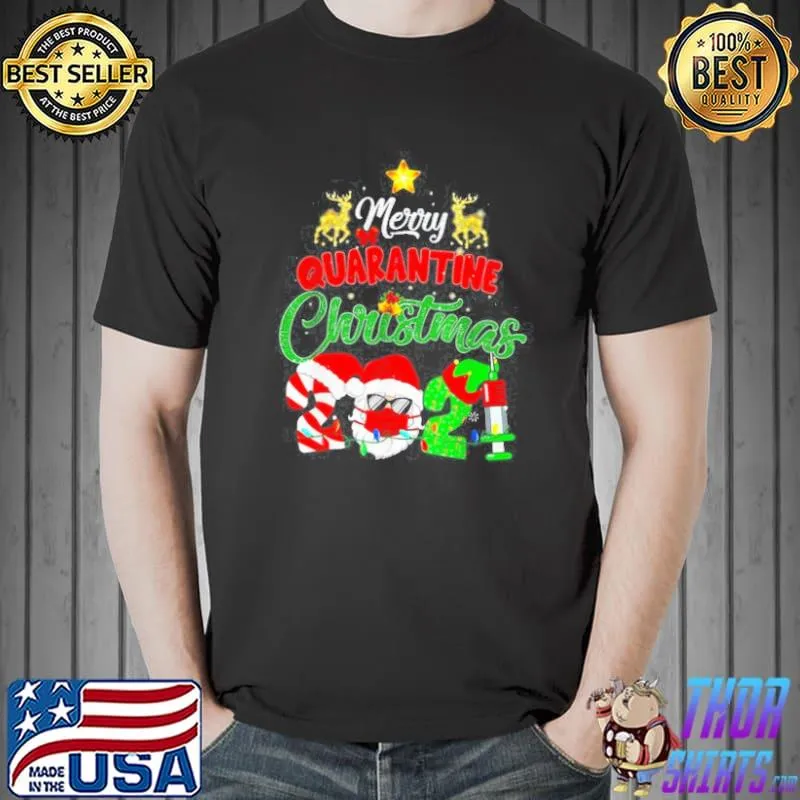 MERRY QUARANTINE CHRISTMAS NURSE & FAMILY CHRISTMAS PAJAMA SHIRT Unisex