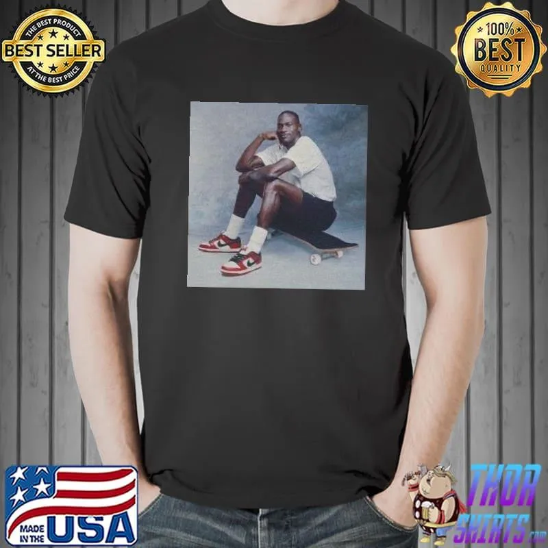 Michael Jordan Retro Skateboard Chicago Bulls Shirt Unisex