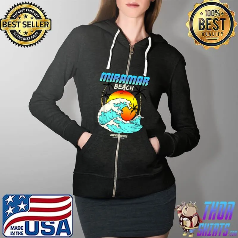 Miramar Beach Florida Retro FL T-Shirt Full Zip Hooded
