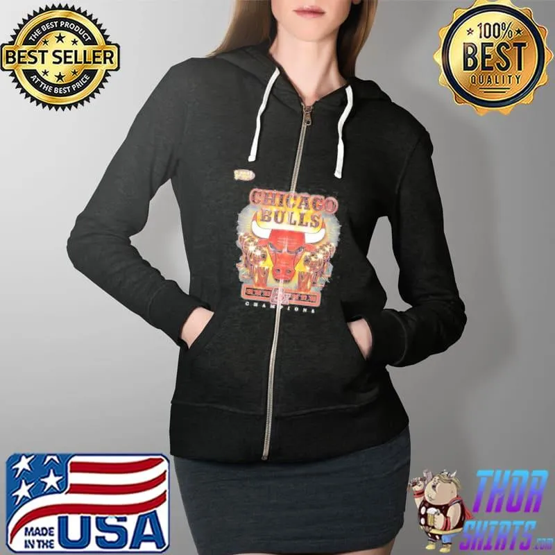 NBA Chicago Bulls Shirt Full Zip Hooded