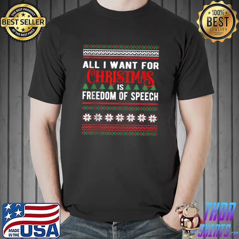 Nice All I Want For Christmas Is a New President Republican Right T- Unisex