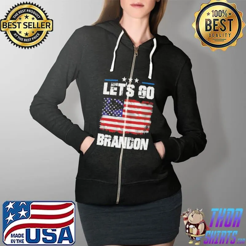 Nice American let's go brandon Full Zip Hooded