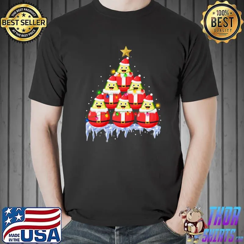 Nice Avocado Christmas Tree Lights Funny Avocado T- Unisex