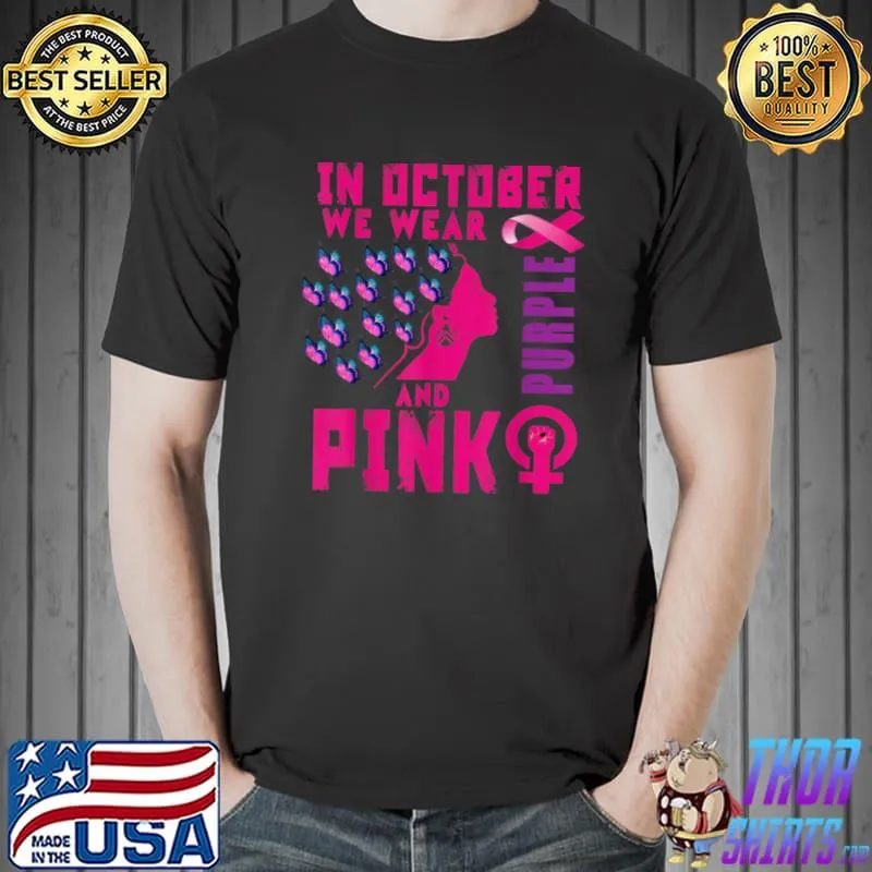 Nice awesome in October we wear pink warriors cancer awesome T Shirt Unisex