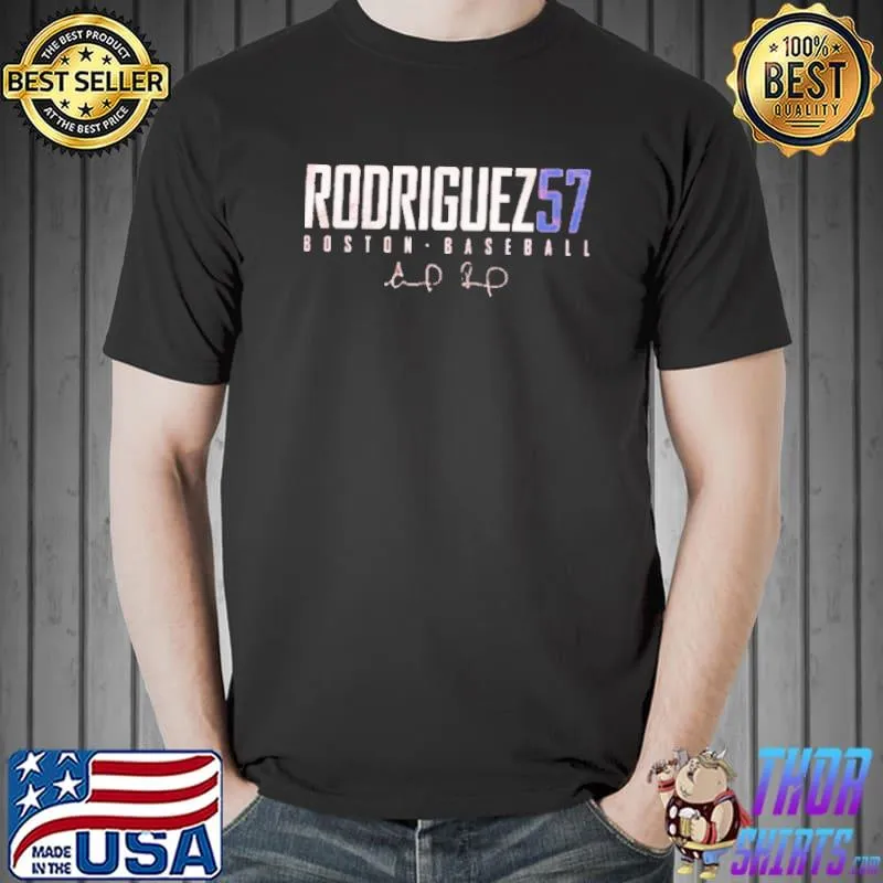 Nice Boston Baseball Eduardo Rodriguez 57 signature Unisex