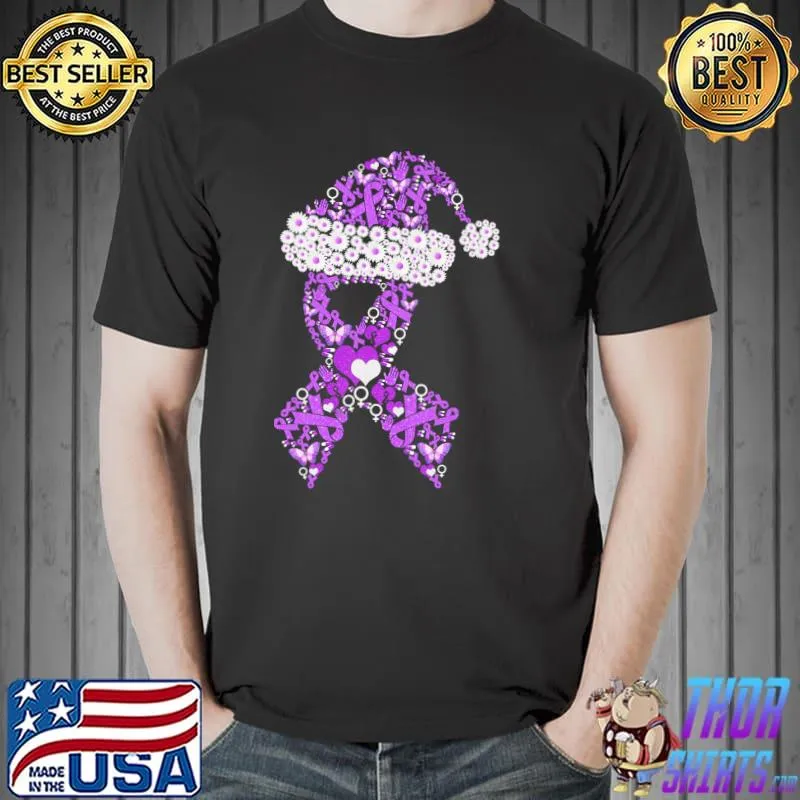 Nice Breast Cancer Awareness Flowers Christmas Shirt Unisex