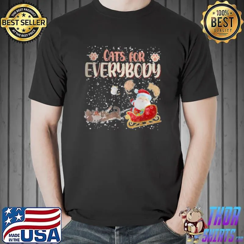 Nice cats For Everybody Ugly Christmas Cat T Shirt Unisex