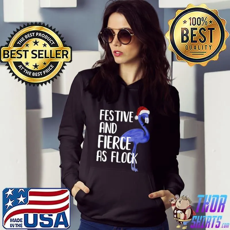 Nice christmas Flamingo Santa Hat, Festive Xmas Premium T-Shirt