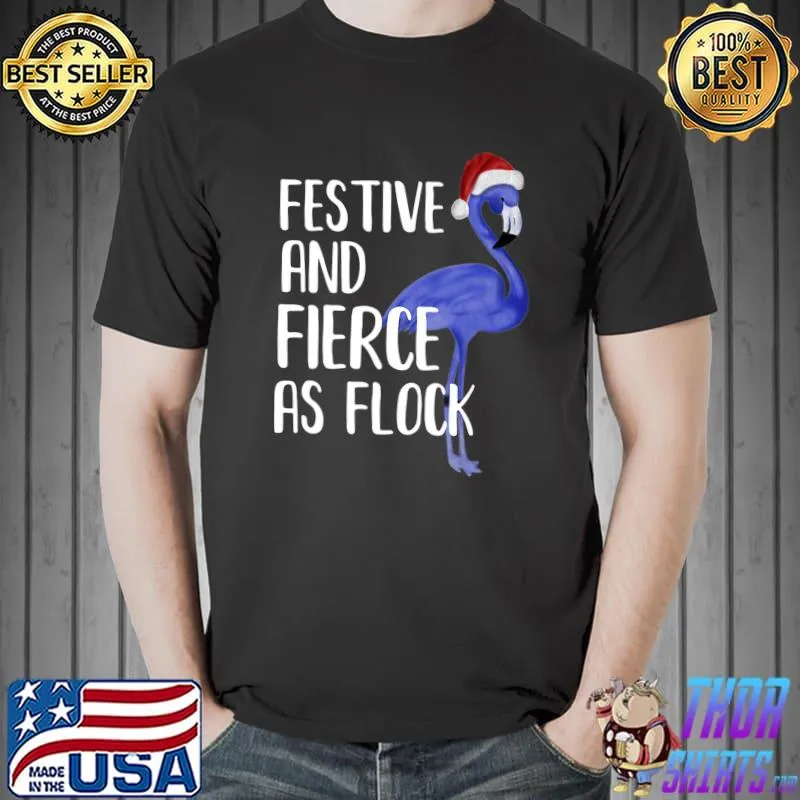 Nice christmas Flamingo Santa Hat, Festive Xmas Premium T-Shirt Unisex