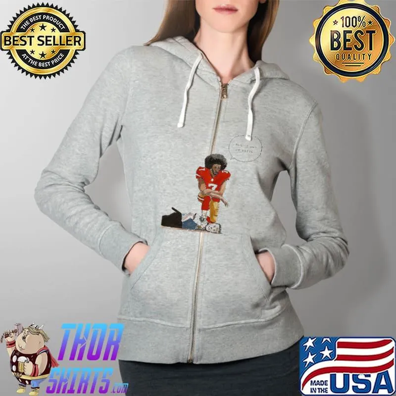 Nice Colin Kaepernick kneeling on the neck Police Officer s Full Zip Hooded