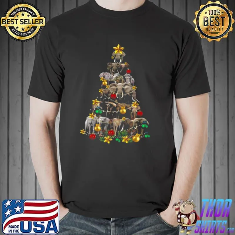 Nice Elephant Christmas Tree Shirt Unisex