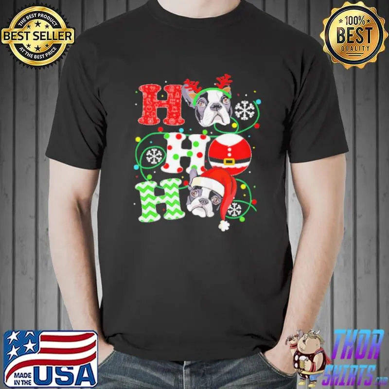 Nice Frenchie Bulldog ho ho ho light merry christmas Unisex