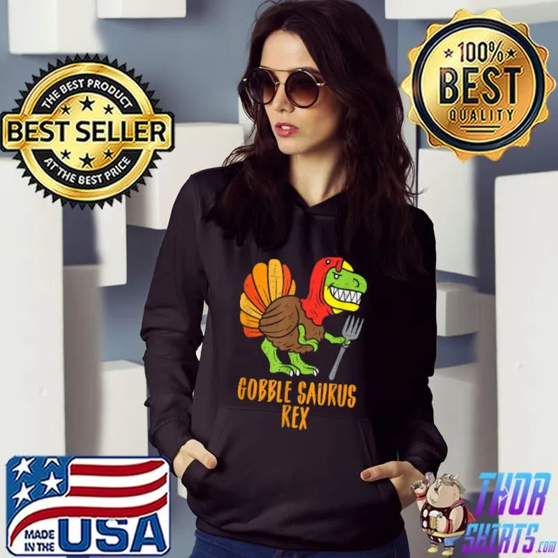 Nice gobble Saurus Rex Dino Turkey Mens Thanksgiving Toddler Boys T Shirt