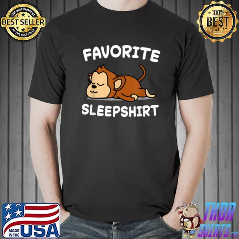 Nice Lazy Monkey Monkeys Nap Sleeping Sleep Pajamas Pajama T Shirt Unisex