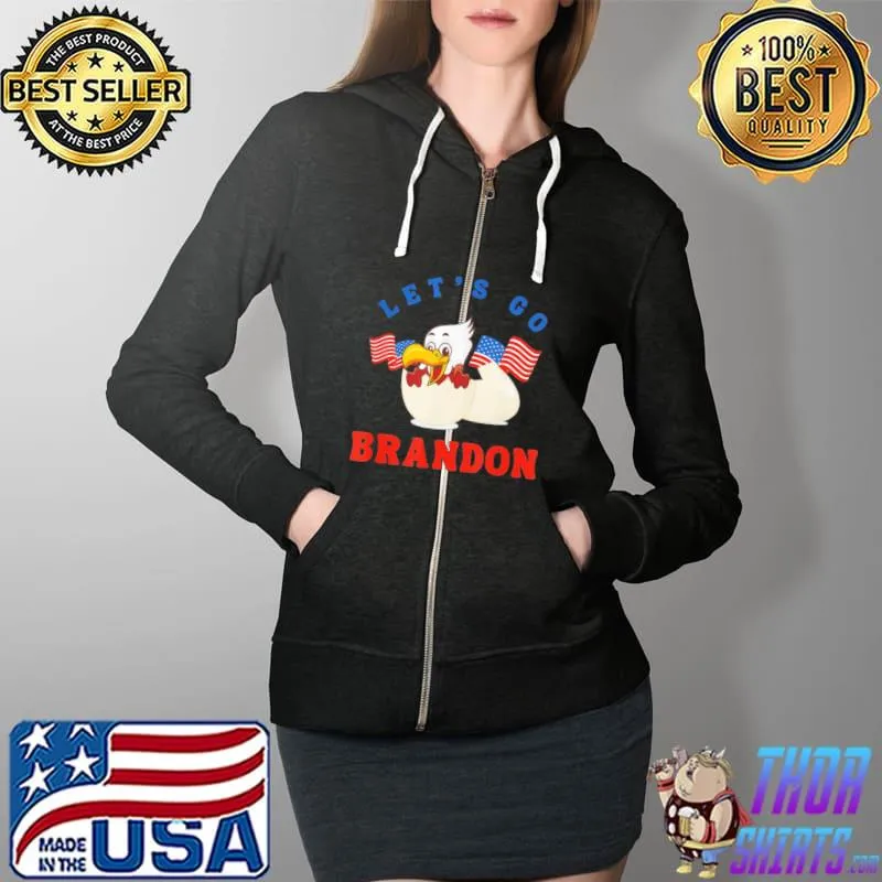 Nice Let’s Go Brandon with Eagle In Egg Us Flag T Shirt Full Zip Hooded