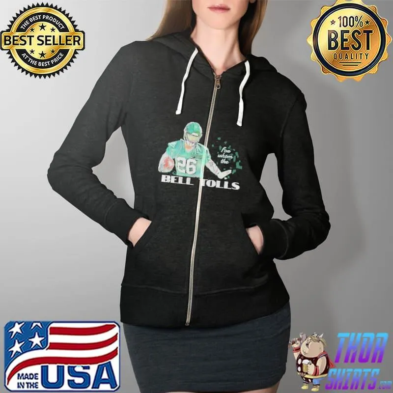 Nice Le'veon Bell For Whom The Bell Tolls NY Jets Vintage Shirt Full Zip Hooded