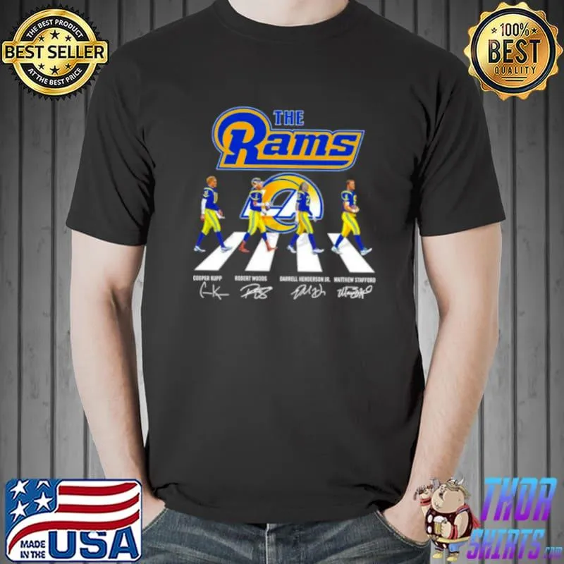 Nice Los Angeles Rams The Rams Players Abbey Road signatures Unisex
